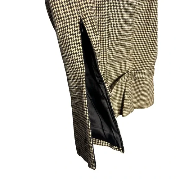 Reformation Delanie Top Size 2 Tan‎ Houndstooth Sleeveless Blouse - Picture 5 of 7